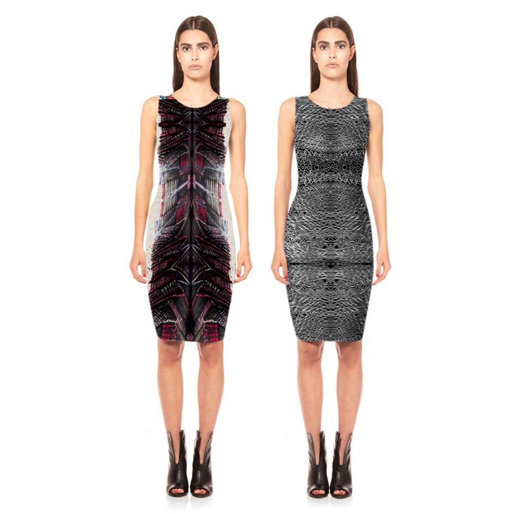 ANIMAPOP Abstract Reversible Patterned Dress